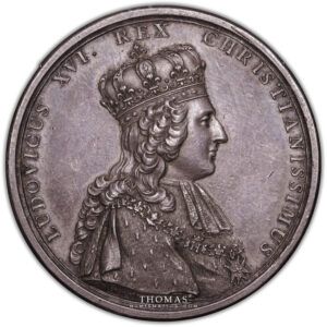 Silver Medal – Signed B. Duvivier – Coronation of Louis XVI – June 11, 1775, Reims obverse