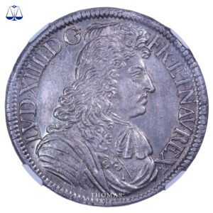 Coin France - Louis XIV - Écu à la cravate - NGC MS 62 - 1679 A Paris obverse