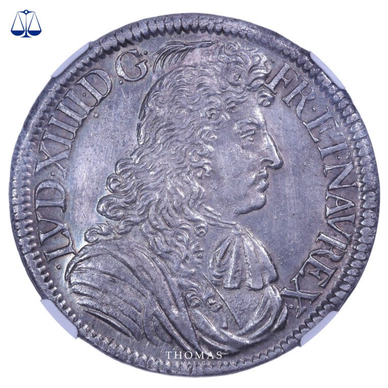 Coin France - Louis XIV - Écu à la cravate - NGC MS 62 - 1679 A Paris obverse