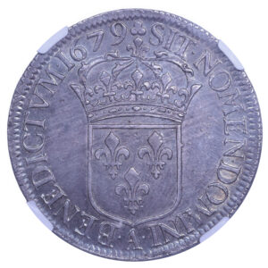 Monnaie France - Louis XIV - Écu à la cravate - NGC MS 62 - 1679 A Paris revers