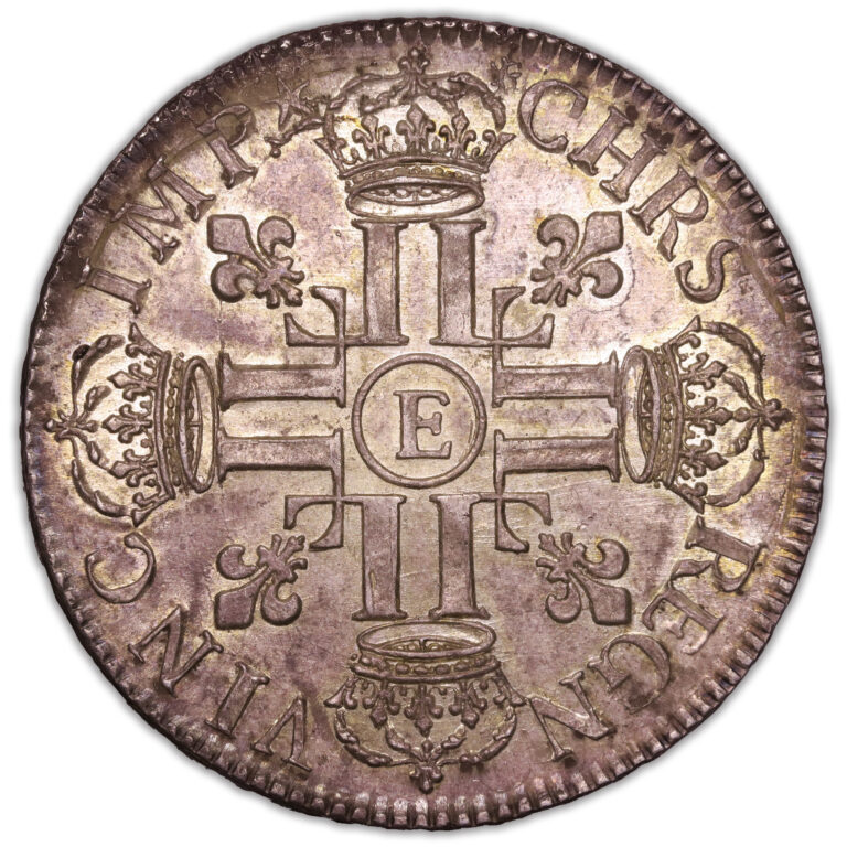 Coin France - Louis XIV - Écu aux 8L - 1691 E - Ist Type - The Coëx Miller’s Hoard reverse