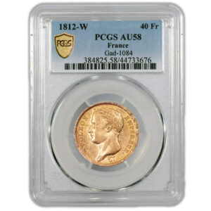 Napoleon I - 40 francs or 1812 W Lille PCGS AU 58 slab