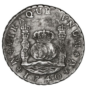 Coin - Mexico - 8 Reales Mexico 1740-30 - Philip V - Treasure Shipwreck - Reijgersdaal obverse