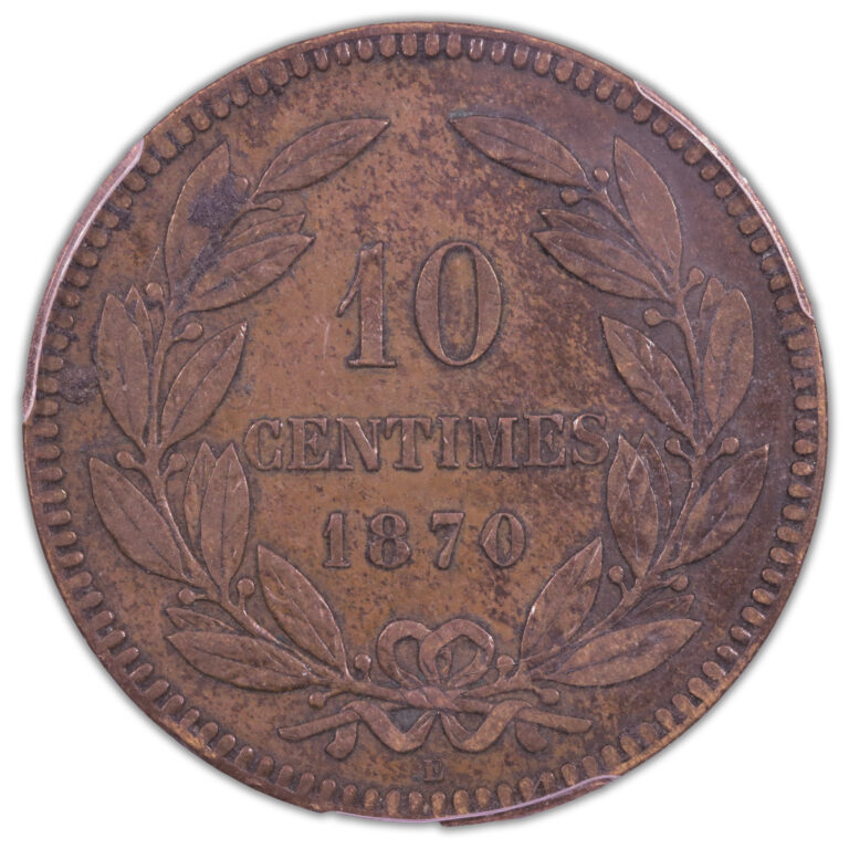 10 centimes Essai 1870 - PCGS SP 40 revers