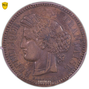 10 centimes oudine Essai 1870 - PCGS SP 40 avers