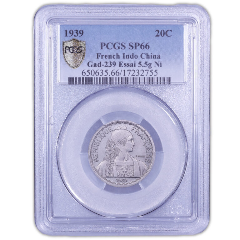 20 centimes 1939 -INDO.CHI.SLAB PCGS SP 66