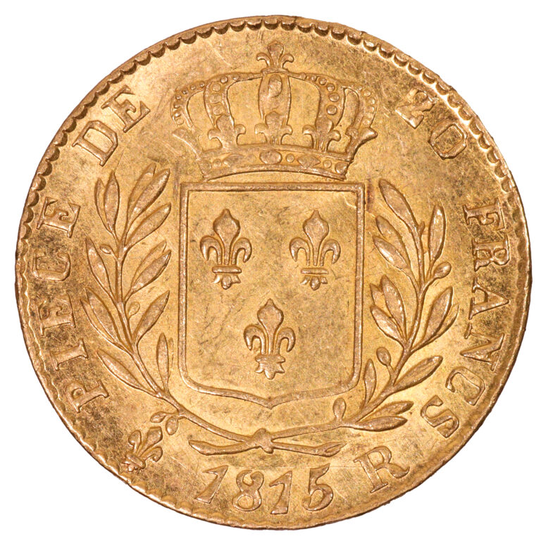 20 francs or Louis XVIII - 1815 R Londres revers