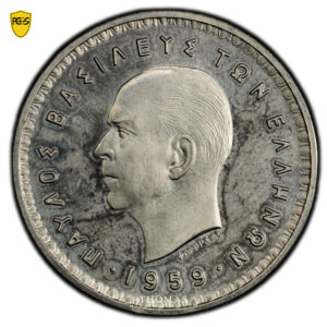 Greece Coin - 10 drachmas 1959 - Proof - PCGS PR 65 obverse