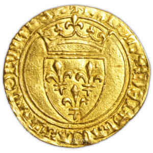 Charles VI - ecu or à la couronne avers