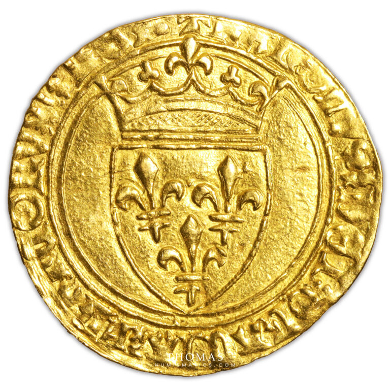 Coin France - Charles VI - Gold - Ecu d'or à la couronne obverse