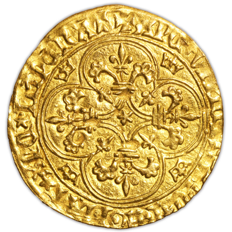 Coin France - Charles VI - Gold - Ecu d'or à la couronne reverse