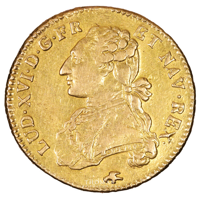 Coin  France - Louis XVI - Gold - Double louis d'or au buste habillé - 1776 D Lyon obverse