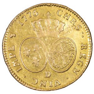 Coin  France - Louis XVI - Gold - Double louis d'or au buste habillé - 1776 D Lyon reverse