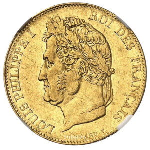 Louis Philippe I - 20 francs or - 1845 A Paris avers - NGC AU 55