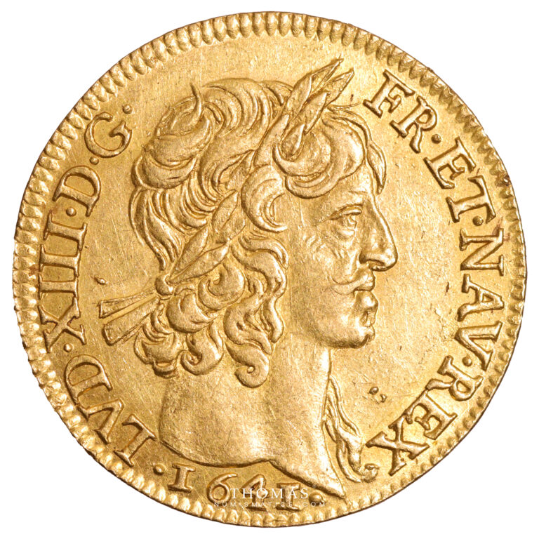 Coin France - Louis XIII - Gold Louis d'or à la mèche courte - 1641 A Paris obverse