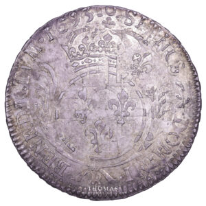 Coin France - Louis XIV - Écu aux Palmes - 1693 B Rouen - The Coëx Miller's Hoard reverse
