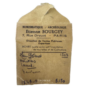 Louis xv - Louis or au bandeau 1743 O riom - Trésor rue mouffetard certificat