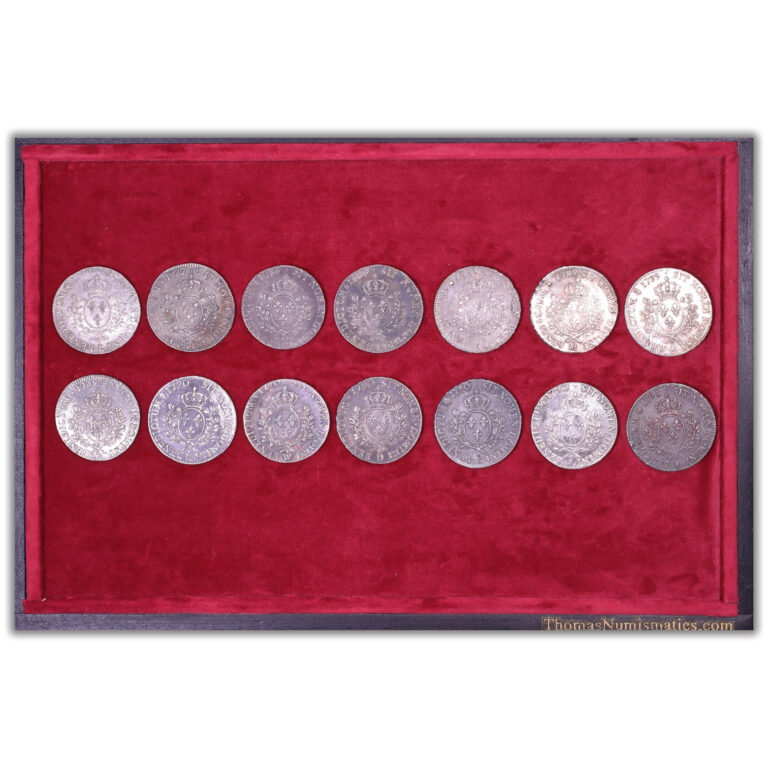 Coins France - Lot of 14 ecus Louis XVI aux Branches d'olivier - 1787 à 1791 reverse