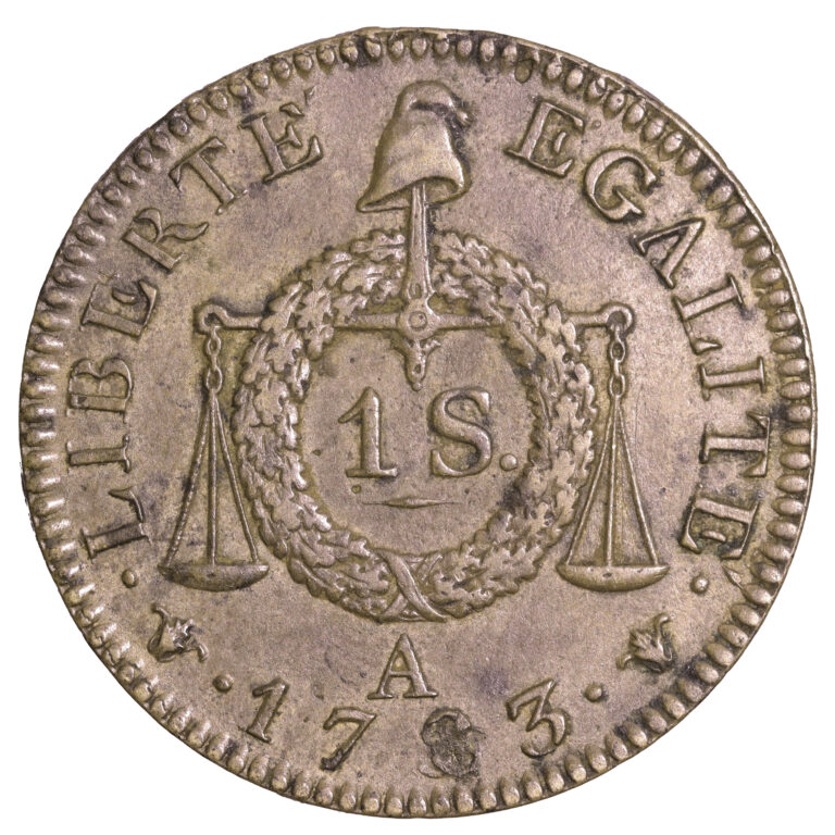 Coin France - Convention - Trial prototype - 1 Sol à la balance - 1793 A Paris reverse