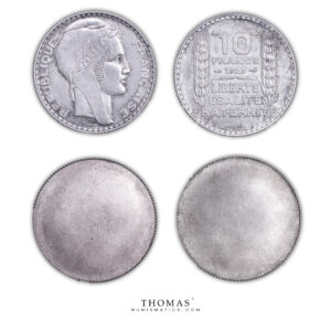 paire épreuve uniface 10 francs Turin 1929