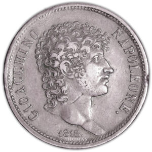 Coin Italy - Joachim Murat - 5 lire - 1813 Naples obverse