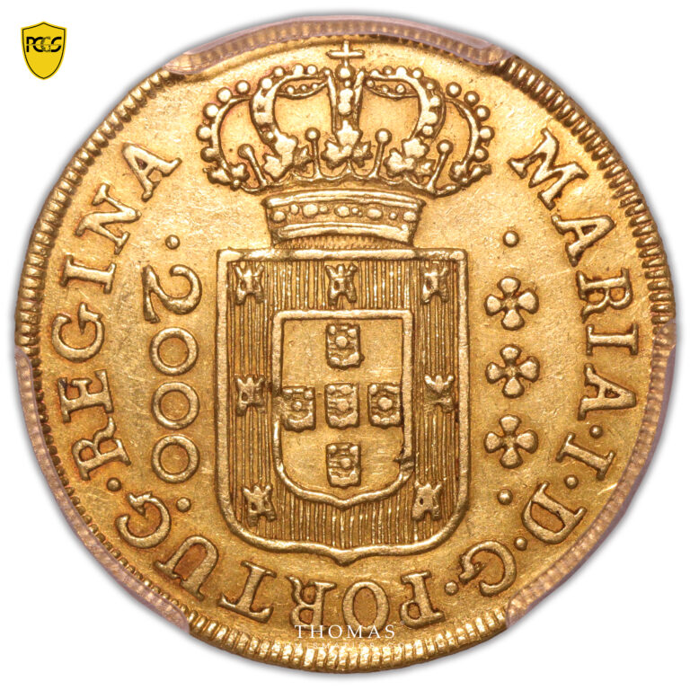 BRAZIL.2000.REIS.1787.PCGS.AU.55.AVERS