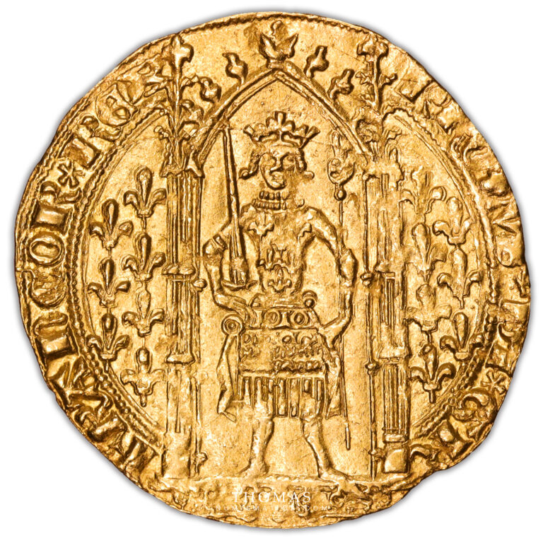 Coin France - Charles V - Gold - Franc à pied or obverse
