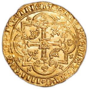 Coin France - Charles V - Gold - Franc à pied or reverse