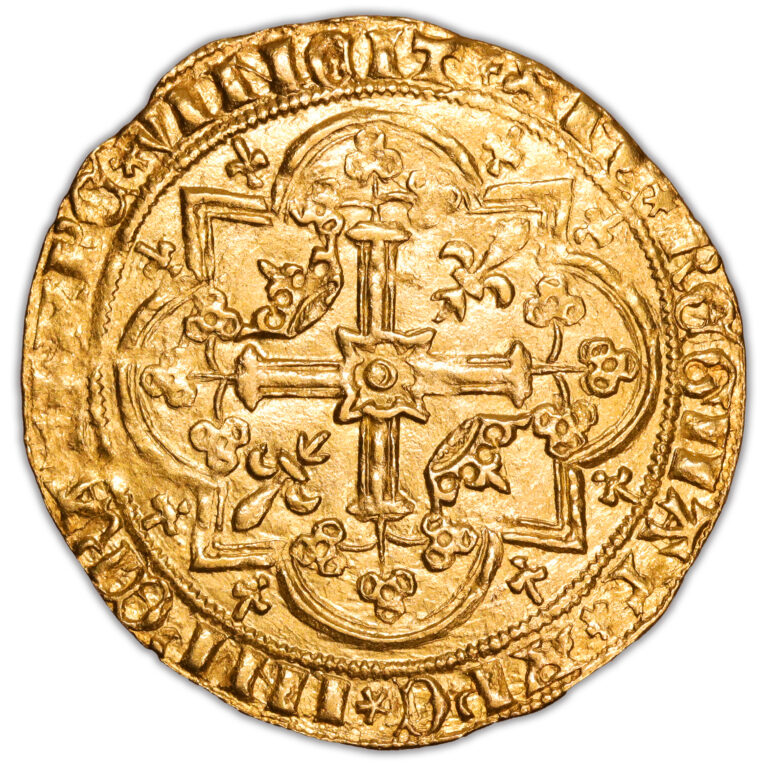 Coin France - Charles V - Gold - Franc à pied or reverse