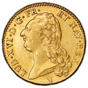 Double louis xvi or tête nue 1786 I Limoges avers