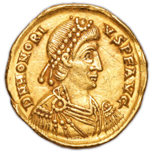 Honorius - Gold Solidus - Ravenna obverse
