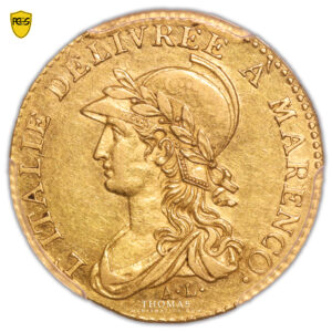 Italie subalpine - 20 francs or Marengo PCGS AU 50 avers