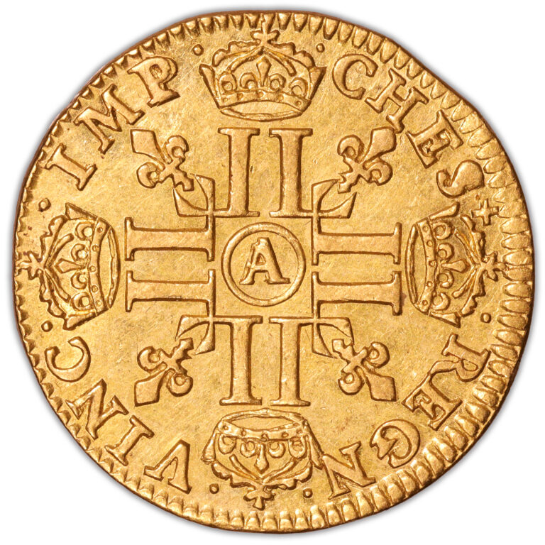 Coin France - Louis XIII - Gold - 1/2 Louis dor à la mèche longue - 1642 A Paris reverse