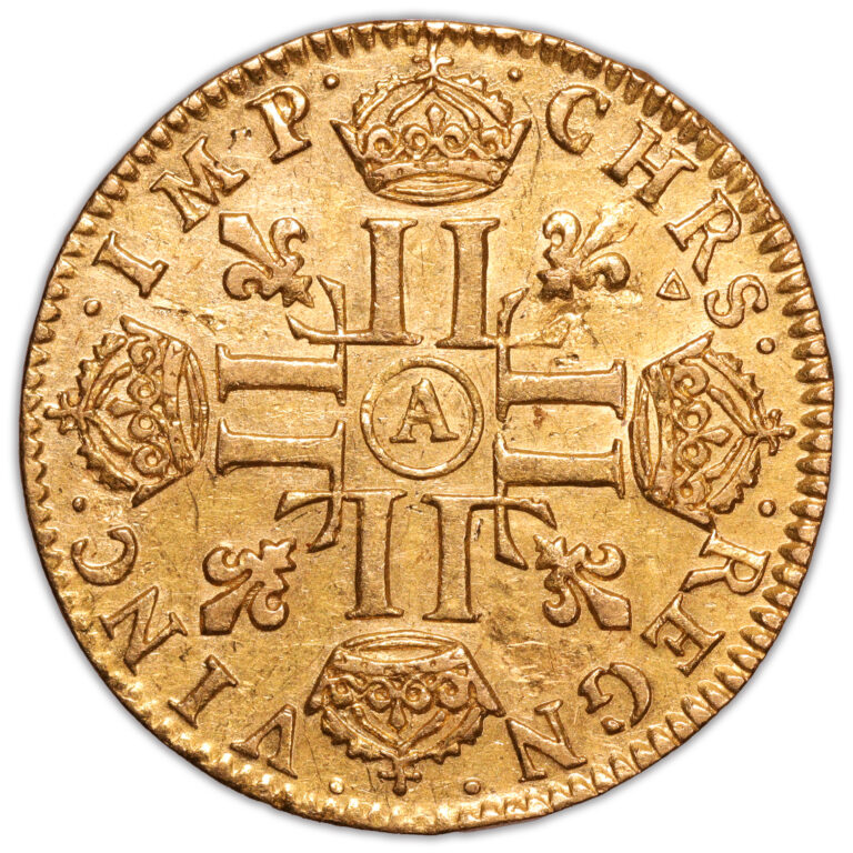 Louis XIV - Louis or a la meche longue 1652 A Paris revers