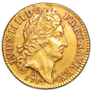 Louis XIV Louis.or.SOLEIL.1715A.PARIS.AVERS