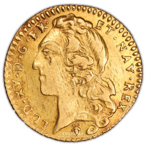 Coin France - Louis XV - Gold - Demi Louis d'or au bandeau - 1752 S Reims - 2810 examples obverse