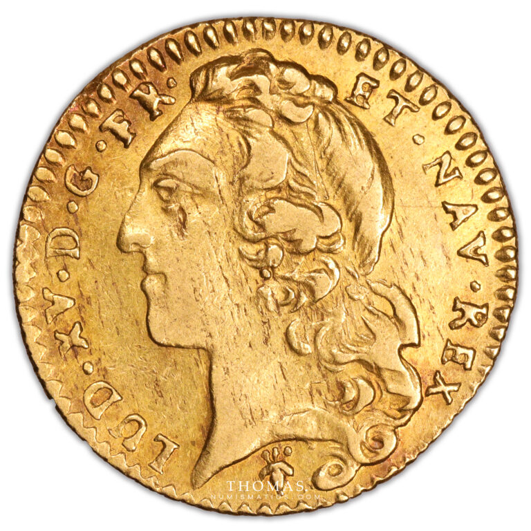 Coin France - Louis XV - Gold - Demi Louis d'or au bandeau - 1752 S Reims - 2810 examples obverse