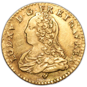 Coin France - Louis XV - Gold - Demi Louis d'or aux Lunettes - 1726 BB - Strasbourg - 35 756 examples obverse
