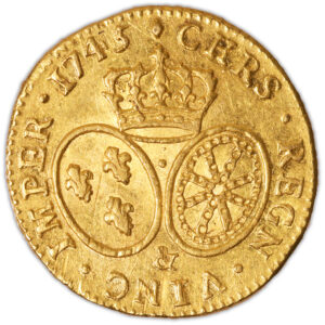 Coin France - Louis XV - Gold - Louis d’or au bandeau - 1745 & - Aix-en-Provence reverse