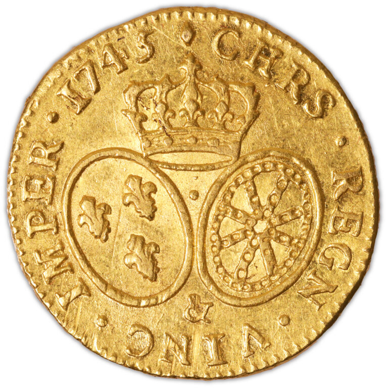 Coin France - Louis XV - Gold - Louis d’or au bandeau - 1745 & - Aix-en-Provence reverse