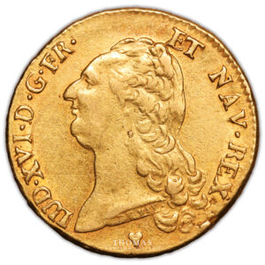 Coin France - Louis XVI - Gold Double Louis d'or à la tête nue - 1786 BB Strasbourg - 138 937 examples obverse