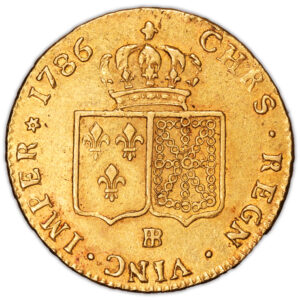Coin France - Louis XVI - Gold Double Louis d'or à la tête nue - 1786 BB Strasbourg - 138 937 examples reverse