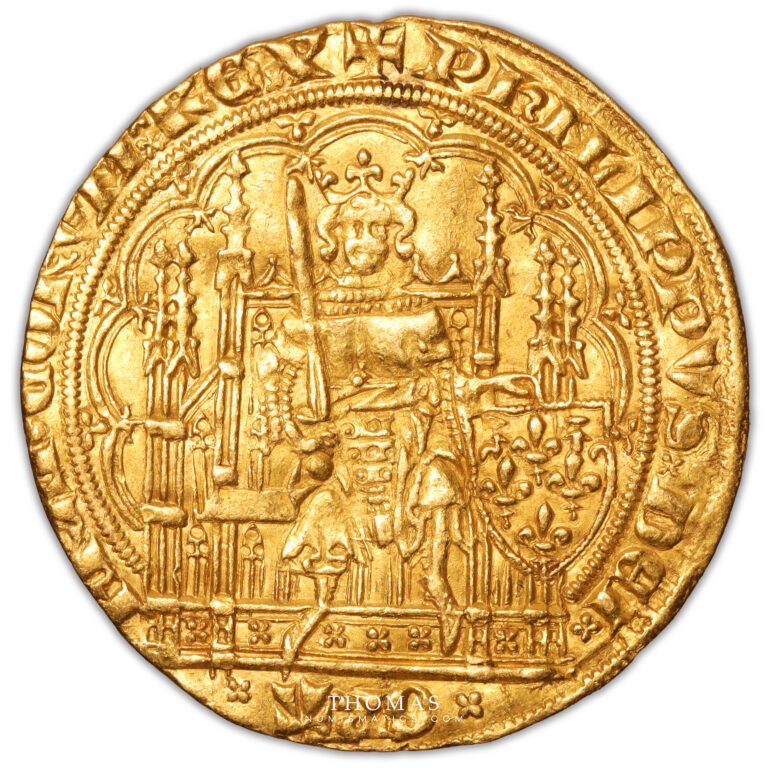 Coin France - Philippe VI - Gold - Écu d'or à la chaise obverse