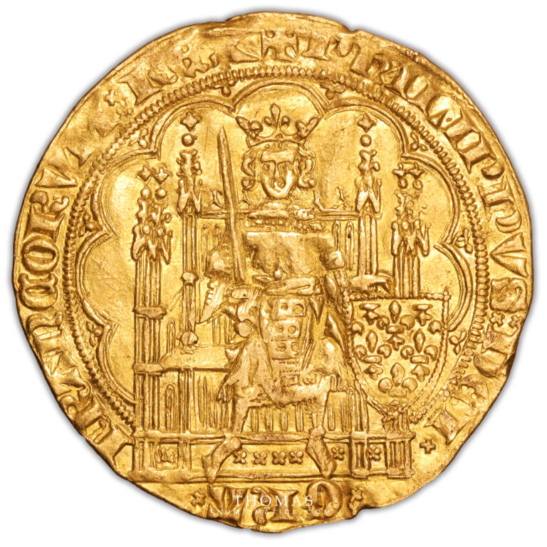 Coin France - Philippe VI - Gold - Écu d'or à la chaise obverse