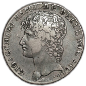Coin Italy - Joachim Murat - Piastre 12 carlini - Naples - 1st type obverse