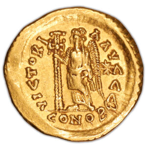 Byzantine Coin - Leon I - Gold Solidus  - Constantinople reverse