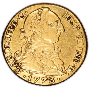 un escudo or charles III - 1773 seville avers