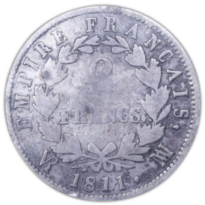 2 francs napoleon I - 1811 Marseille revers