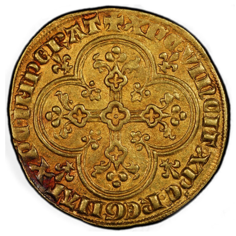 France - Philippe V - Gold - Agnel d'or - PCGS MS 62 reverse