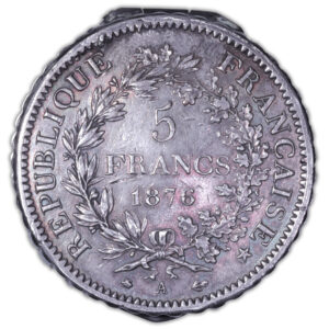 France - Collection Eloi Pernet - Boîte à pilules - 5 francs hercule 1876-2